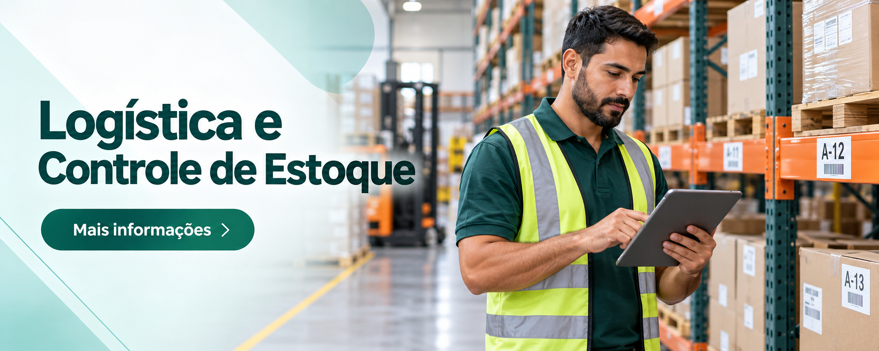 Divulgação do curso Logística e Controle de Estoque