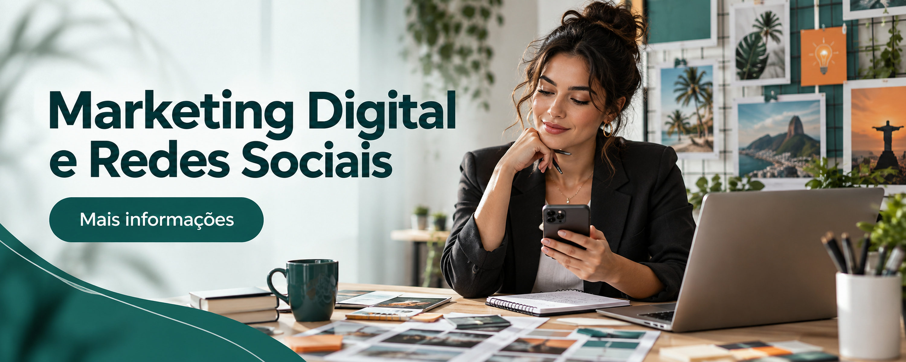 Divulgação do curso Marketing Digital e Redes Sociais